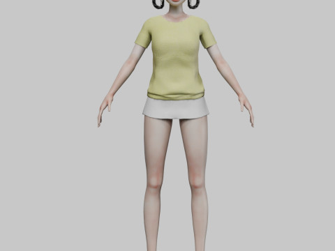 Cute basic girl V28726 3Dモデル