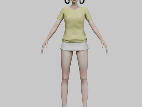 Gadis dasar yang lucu V28726 Model 3D