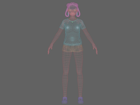 Cute basic girl V28726 3Dモデル