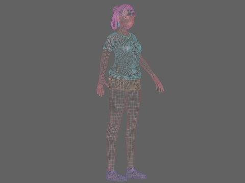 Cute basic girl V28726 3Dモデル