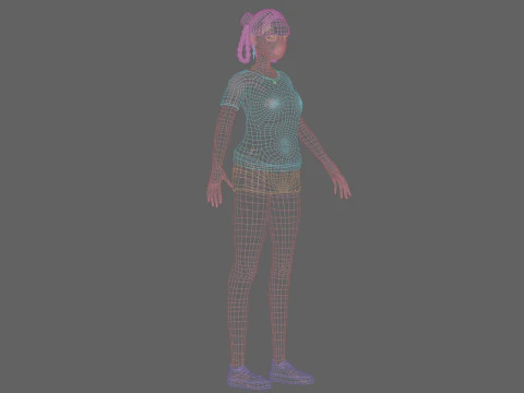 Gadis dasar yang lucu V28726 Model 3D