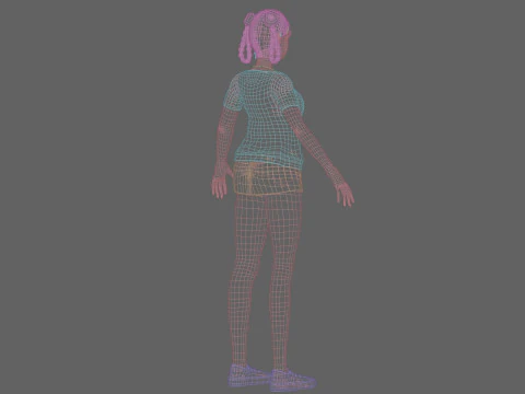 Gadis dasar yang lucu V28726 Model 3D