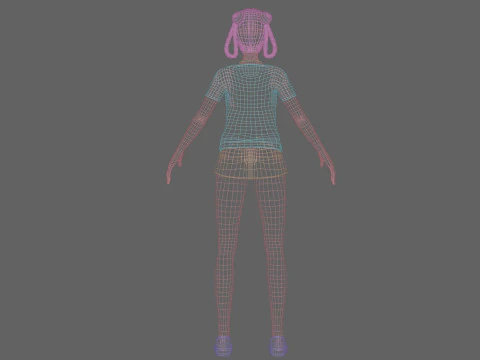 Gadis dasar yang lucu V28726 Model 3D