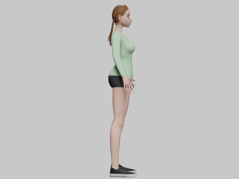 Cute cartoon girl V28675 3D 模型