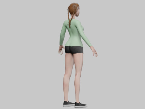 Cute cartoon girl V28675 3D 模型