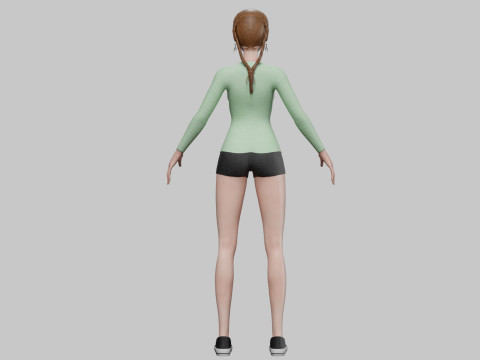 Cute cartoon girl V28675 3D 模型