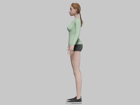 Cute cartoon girl V28675 3D 模型