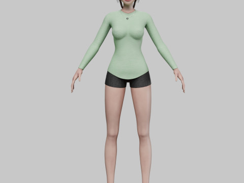 Cute cartoon girl V28675 3D 模型