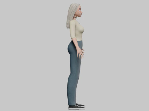 Cute classic girl V31300 3D Model