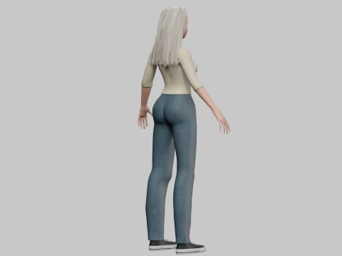 Cute classic girl V31300 3D Model
