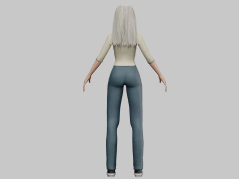 Cute classic girl V31300 3D Model