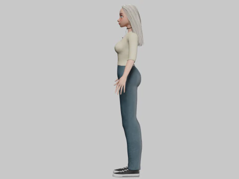 Cute classic girl V31300 3D Model