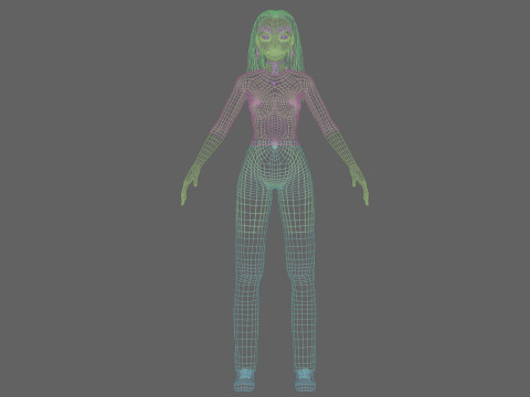 Cute classic girl V31300 Modello 3D