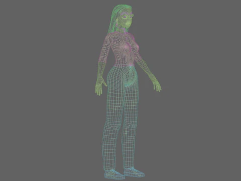 Cute classic girl V31300 3D Model
