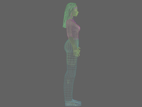 Cute classic girl V31300 Modello 3D