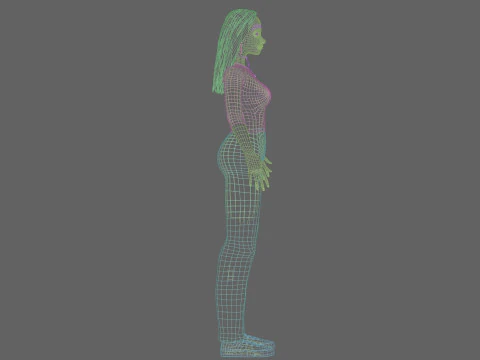 Cute classic girl V31300 3D Model