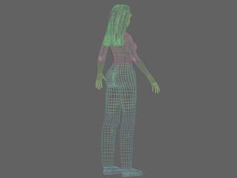 Cute classic girl V31300 Modello 3D