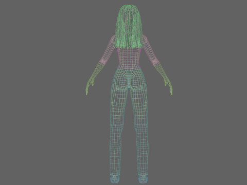 Cute classic girl V31300 Modello 3D