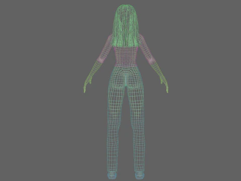 Cute classic girl V31300 3D Model