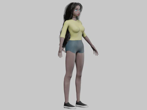 Cute pretty girl V35982 3D Model