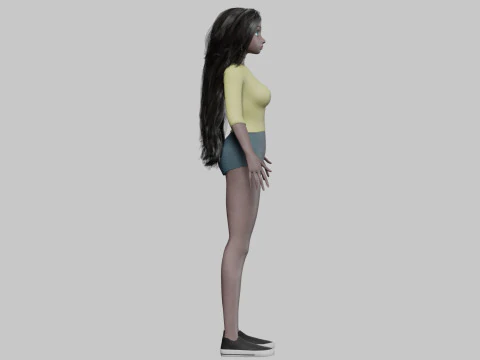 Cute pretty girl V35982 3D Model