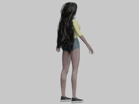 Cute pretty girl V35982 3D Model