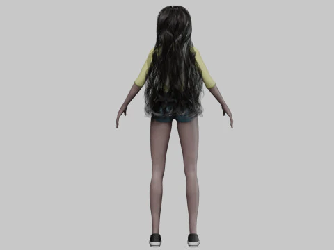 Cute pretty girl V35982 3D Model