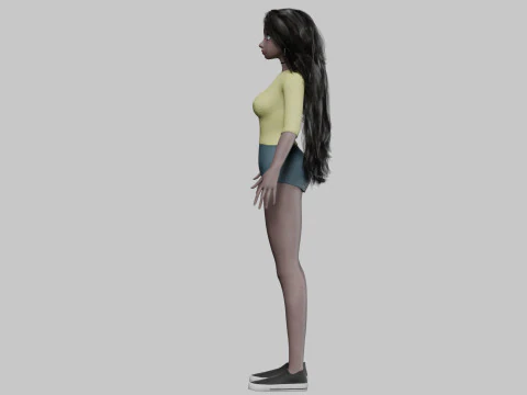 Cute pretty girl V35982 3D Model