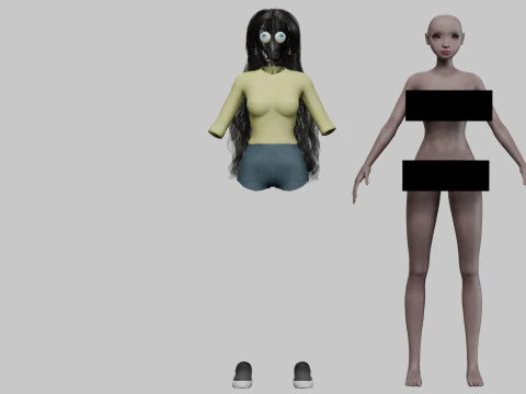 Cute pretty girl V35982 3D Model