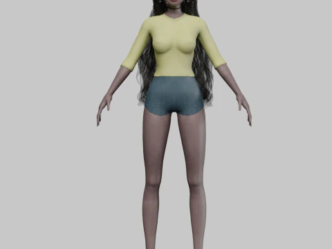 Cute pretty girl V35982 3D Model