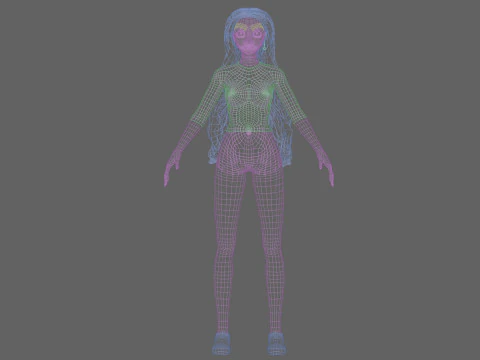 Cute pretty girl V35982 3D Model