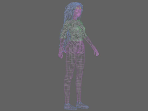 Cute pretty girl V35982 3D Model