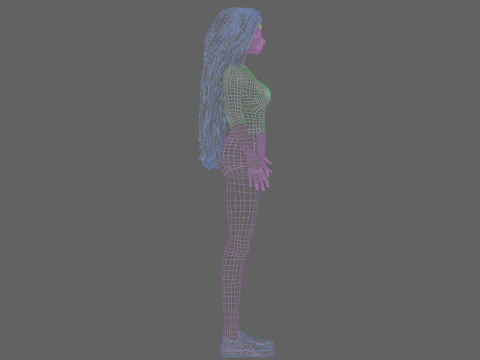 Cute pretty girl V35982 3D Model