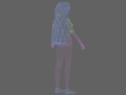 Cute pretty girl V35982 3D Model