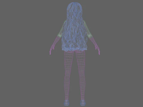 Cute pretty girl V35982 3D Model