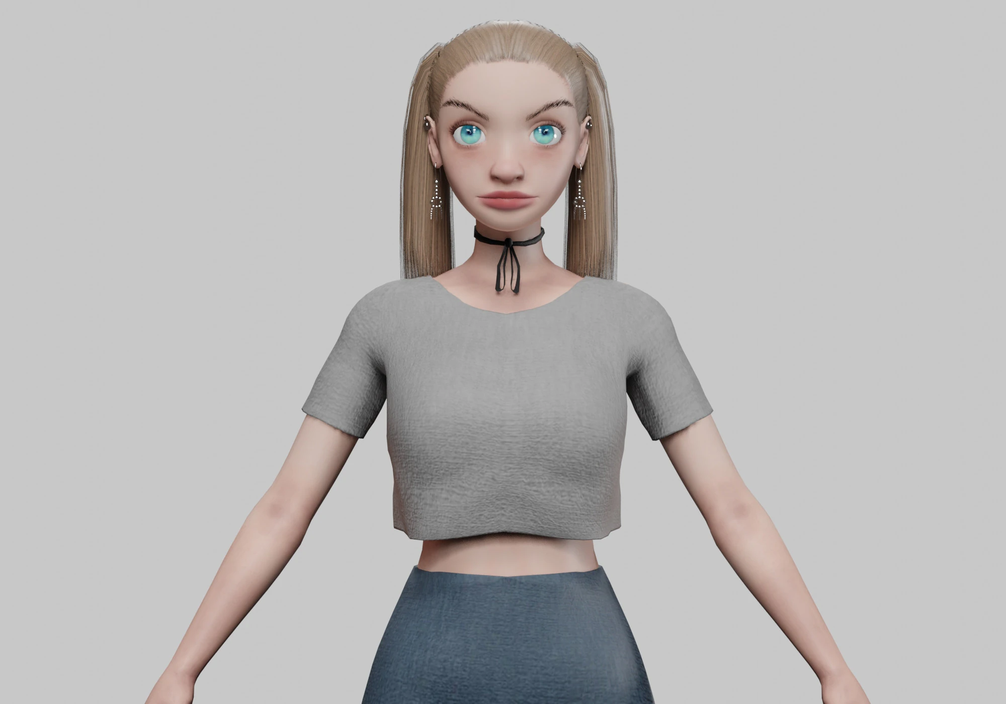 Cute sweet girl V24596 3D Model .c4d .max .obj .3ds .fbx .stl .blend 