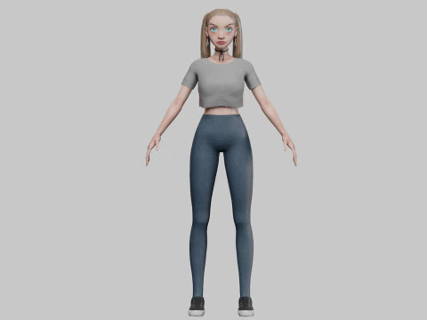 Cute sweet girl V24596 3D Model