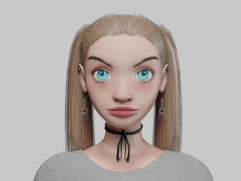 Cute sweet girl V24596 3D Model