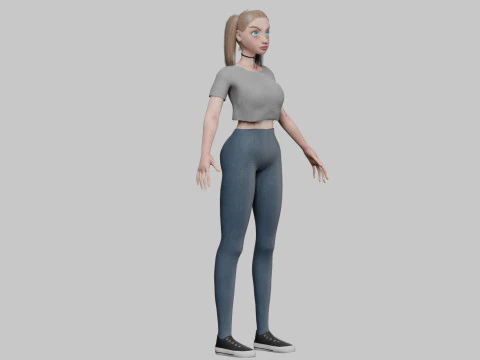 Cute sweet girl V24596 3D Model