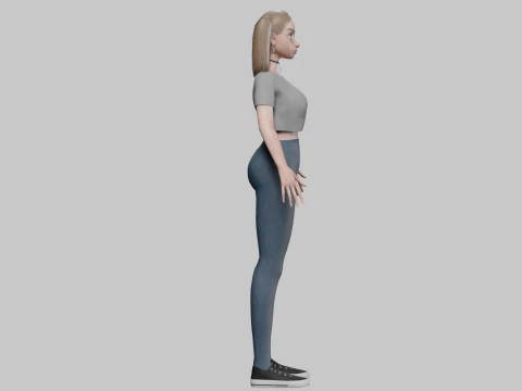 Cute sweet girl V24596 3D Model