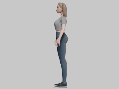 Cute sweet girl V24596 3D Model