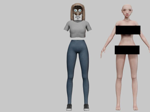 Cute sweet girl V24596 3D Model