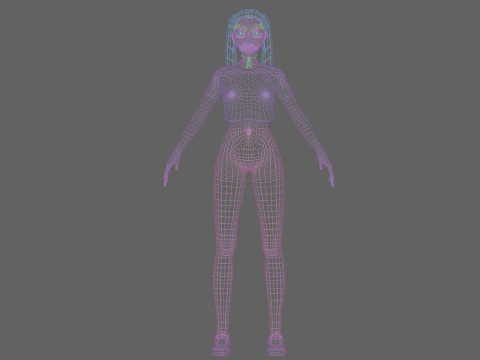 Cute sweet girl V24596 3D Model