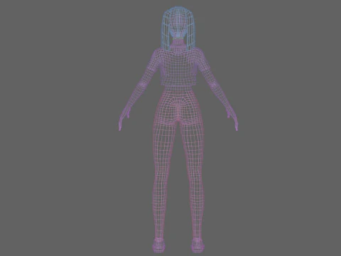 Cute sweet girl V24596 3D Model