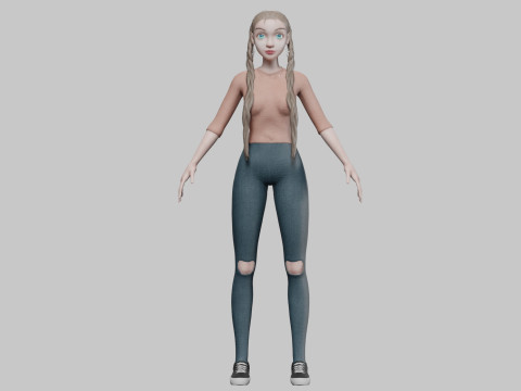 Pretty basic girl V28614 Model 3D