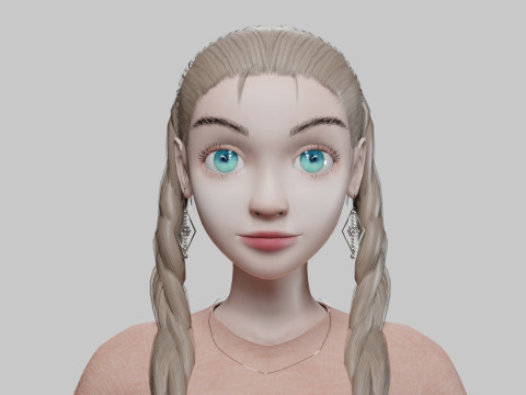 Pretty basic girl V28614 Model 3D