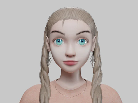 Pretty basic girl V28614 3D Model