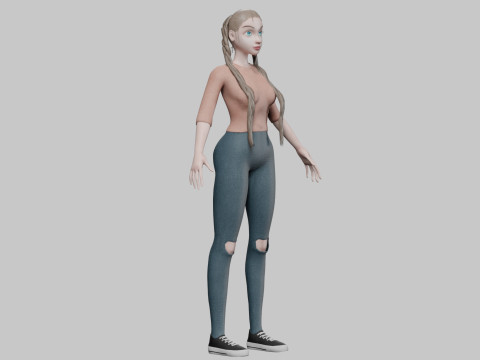 Pretty basic girl V28614 Model 3D