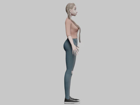 Pretty basic girl V28614 3D Model