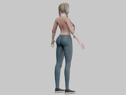 Pretty basic girl V28614 Model 3D